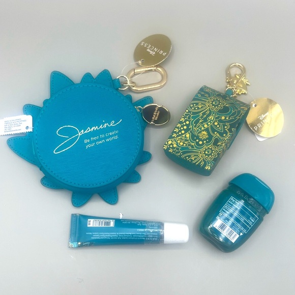 Bath & Body Works Disney JASMINE PocketBac, Coin Purse.Hand Gel & Lip Gloss NEW - Picture 2 of 8